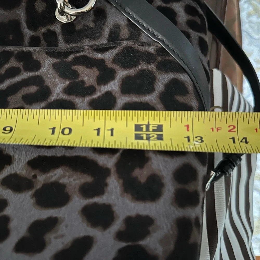 Henri Bendel Lafayette Satchel w/ Crossbody Strap in Leopard, EUC!